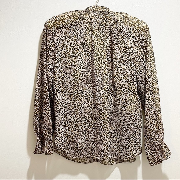 RACHEL RACHEL ROY Sheer Leopard Print Blouse - Picture 2 of 7